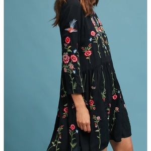 Anthropologie Maeve floral embroidered dress